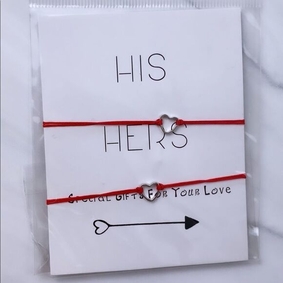 RED His & Hers Matching Rope Bracelets - Picture 7 of 11